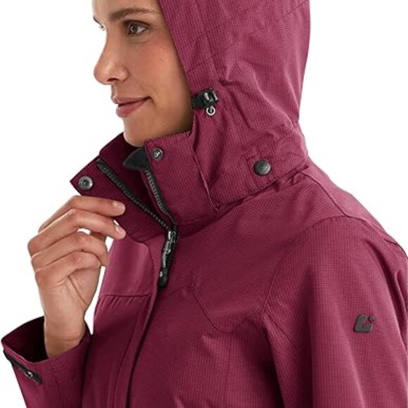 Killtec Women's Rainjacket with Zip-Off Hood sz. XL/16 - Picture 10 of 15